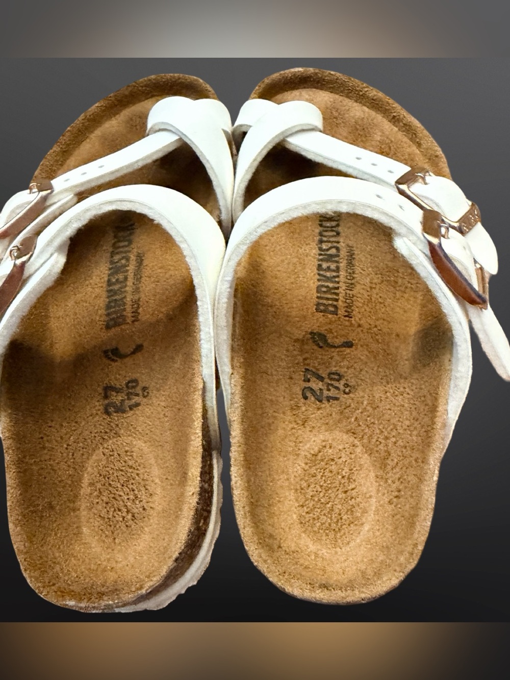 Birkenstock Mayari Kids Sandals – White Birko-Flor® | Size 27 (US Kids 9–9.5) - Picture 2 of 12